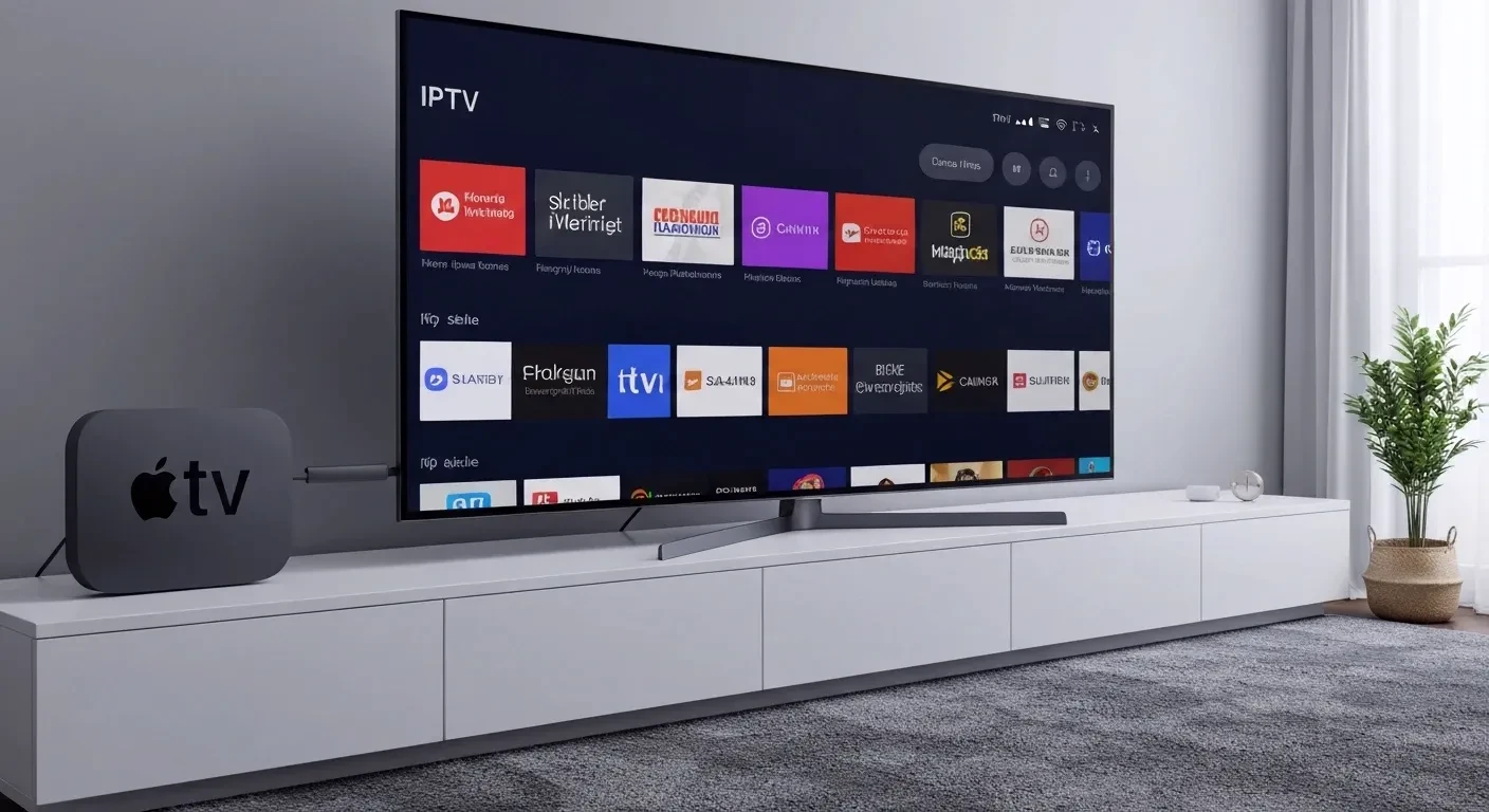 Apple TV 4K med IPTV-oppsett for norske kanaler, sport og film
